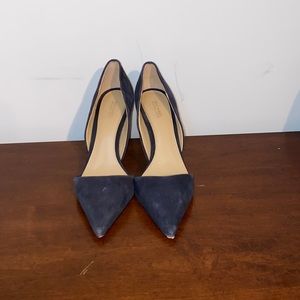 Michael Kors blue suede heels, barely worn, size 8.5M
